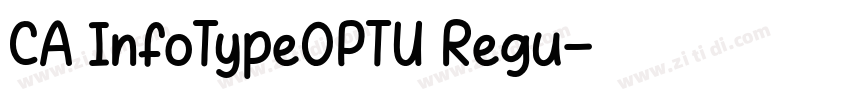 CA InfoTypeOPTU Regu字体转换